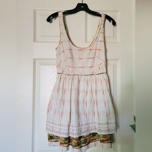 Free People White and Red Mini Dress